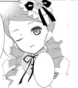 Rating: Safe Score: 0 Tags: 1girl blush breasts flower greyscale hair_flower image kanaria looking_at_viewer monochrome one_eye_closed ribbon rose smile solo User: admin