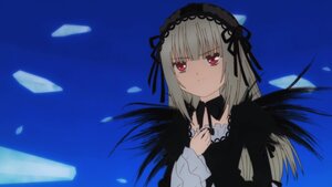 Rating: Safe Score: 0 Tags: 1girl bangs black_dress black_ribbon black_wings closed_mouth dress feathered_wings feathers flower frills hairband image long_hair long_sleeves looking_at_viewer red_eyes ribbon rose silver_hair sky solo suigintou upper_body wings User: admin