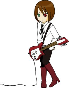 Rating: Safe Score: 0 Tags: bass_guitar boots brown_hair electric_guitar full_body green_eyes guitar heterochromia image instrument knee_boots long_sleeves looking_at_viewer pants red_eyes short_hair simple_background solo souseiseki standing white_background User: admin