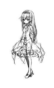 Rating: Safe Score: 0 Tags: 1girl bangs bare_shoulders boots closed_mouth dress eyebrows_visible_through_hair full_body greyscale hairband high_heels image long_hair long_sleeves looking_at_viewer monochrome simple_background sketch sleeveless sleeveless_dress solo standing suigintou thighhighs very_long_hair white_background User: admin