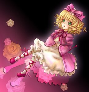 Rating: Safe Score: 0 Tags: 1girl blonde_hair bow commentary_request cross-laced_footwear dress drill_hair flower frills green_eyes hina_ichigo hinaichigo image long_sleeves looking_at_viewer open_mouth photoshop_(medium) pink_bow pink_dress pink_flower pink_footwear pink_rose ribbon rose rozen_maiden shoes short_hair solo yellow_rose yusoson User: admin