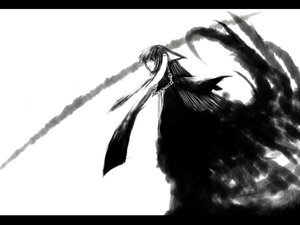 Rating: Safe Score: 0 Tags: 1girl auto_tagged dress greyscale image letterboxed long_hair looking_at_viewer monochrome solo spot_color standing suiseiseki wings User: admin
