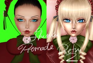 Rating: Safe Score: 0 Tags: 2girls blonde_hair blue_eyes bonnet drill_hair face flower green_bow hat image lips long_hair looking_at_viewer multiple_girls parody portrait rose shinku solo User: admin