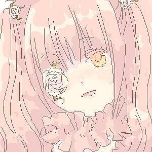 Rating: Safe Score: 0 Tags: 1girl auto_tagged bangs close-up eyebrows_visible_through_hair face flower image kirakishou long_hair pink_flower pink_hair pink_theme portrait rose signature simple_background solo User: admin