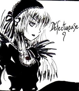 Rating: Safe Score: 0 Tags: 1girl dress frills greyscale hairband image long_hair long_sleeves looking_at_viewer monochrome rose simple_background solo suigintou upper_body white_background wings User: admin