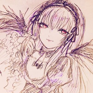 Rating: Safe Score: 0 Tags: 1girl bangs closed_mouth detached_collar dress eyebrows_visible_through_hair frills hairband image long_hair long_sleeves looking_at_viewer pink_eyes smile solo suigintou upper_body wings User: admin