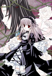 Rating: Safe Score: 0 Tags: 1girl auto_tagged closed_eyes dress flower frills hairband image juliet_sleeves long_hair long_sleeves red_eyes ribbon rose silver_hair solo suigintou white_flower white_rose wings User: admin