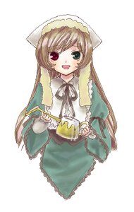 Rating: Safe Score: 0 Tags: 1girl :d black_ribbon brown_hair cup dress frills green_dress heterochromia holding image long_hair long_sleeves looking_at_viewer open_mouth red_eyes simple_background smile solo suiseiseki very_long_hair watering_can white_background User: admin