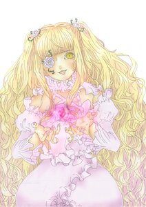 Rating: Safe Score: 0 Tags: 1girl blonde_hair dress eyepatch flower frills hair_flower hair_ornament image kirakishou long_hair nail_polish rose solo striped vertical_stripes very_long_hair wavy_hair yellow_eyes User: admin