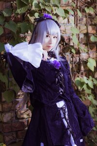 Rating: Safe Score: 0 Tags: 1girl bangs black_dress blunt_bangs dress flower gothic_lolita lolita_fashion long_hair long_sleeves red_eyes solo suigintou User: admin