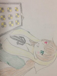 Rating: Safe Score: 0 Tags: 1girl :d colored_pencil_(medium) green_eyes image long_hair open_mouth photo smile solo suiseiseki traditional_media User: admin