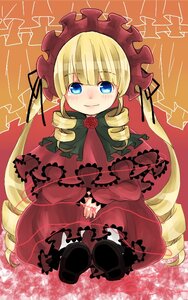 Rating: Safe Score: 0 Tags: 1girl blonde_hair blue_eyes blush bonnet bow dress drill_hair flower frills image long_hair long_sleeves looking_at_viewer pink_bow rose shinku smile solo twintails very_long_hair User: admin