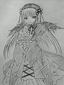 Rating: Safe Score: 0 Tags: 1girl dress frills greyscale hairband image long_hair long_sleeves looking_at_viewer monochrome solo suigintou very_long_hair wings User: admin