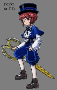 Rating: Safe Score: 0 Tags: 1boy 1girl bow brown_footwear frills full_body hat heterochromia image long_sleeves looking_at_viewer pantyhose red_eyes red_hair short_hair solo souseiseki top_hat white_legwear User: admin