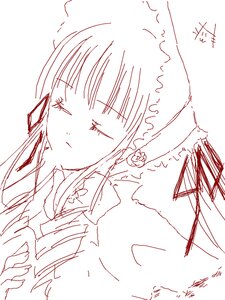 Rating: Safe Score: 0 Tags: 1girl blush closed_eyes image long_hair monochrome shinku simple_background sketch solo white_background User: admin