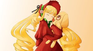 Rating: Safe Score: 0 Tags: 1girl blonde_hair bonnet closed_eyes dress drill_hair flower image long_hair rose shinku smile solo twin_drills very_long_hair User: admin