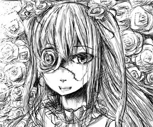 Rating: Safe Score: 0 Tags: 1girl blood close-up greyscale image kirakishou looking_at_viewer monochrome short_hair solo tears User: admin