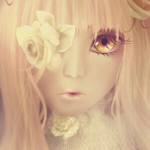 Rating: Safe Score: 0 Tags: 1girl bangs blonde_hair close-up closed_mouth eyelashes face flower image kirakishou lips nose portrait rose smile solo white_flower white_rose User: admin