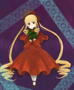 Rating: Safe Score: 0 Tags: 1girl blonde_hair blue_eyes bonnet bow bowtie capelet dress drill_hair expressionless flower full_body green_bow image long_hair long_sleeves looking_at_viewer red_capelet red_dress rose shinku shoes sidelocks solo standing twin_drills twintails very_long_hair User: admin