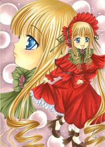 Rating: Safe Score: 0 Tags: 1girl blonde_hair blue_eyes blush bonnet bow dress drill_hair flower full_moon green_bow image long_hair long_sleeves looking_at_viewer marker_(medium) moon open_mouth red_dress shinku shoes smile solo traditional_media twintails very_long_hair User: admin