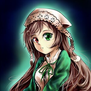 Rating: Safe Score: 0 Tags: 1girl bangs brown_hair dress frills green_dress green_eyes head_scarf heterochromia image long_hair long_sleeves looking_at_viewer red_eyes ribbon solo suiseiseki upper_body very_long_hair User: admin