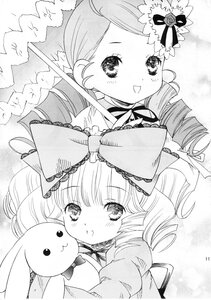 Rating: Safe Score: 0 Tags: 2girls :d blush bow doujinshi doujinshi_#89 dress drill_hair graphite_(medium) greyscale hair_bow hina_ichigo image long_hair looking_at_viewer monochrome multiple multiple_girls open_mouth smile stuffed_animal traditional_media twin_drills twintails User: admin