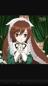 Rating: Safe Score: 0 Tags: 1girl brown_hair dress green_dress heterochromia image letterboxed long_hair long_sleeves looking_at_viewer red_eyes solo suiseiseki tears very_long_hair User: admin