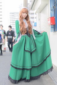 Rating: Safe Score: 0 Tags: blonde_hair blurry blurry_background day depth_of_field dress green_dress long_hair long_sleeves looking_at_viewer multiple_girls outdoors skirt_hold solo solo_focus standing suiseiseki User: admin