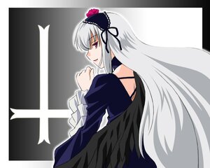 Rating: Safe Score: 0 Tags: 1girl black_dress black_wings cross dress flower frills gothic hair_ornament hairband image inverted_cross juliet_sleeves latin_cross long_hair long_sleeves looking_at_viewer puffy_sleeves red_eyes rozen_maiden silver_hair simple_background solo suigintou umekichi very_long_hair wings User: admin