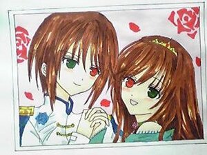 Rating: Safe Score: 0 Tags: 2girls :d brown_hair green_eyes heterochromia holding_hands image interlocked_fingers long_sleeves looking_at_viewer multiple_girls open_mouth own_hands_together pair red_eyes siblings sisters smile souseiseki suiseiseki traditional_media twins uniform User: admin