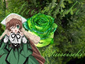 Rating: Safe Score: 0 Tags: 1girl ;d braid brown_hair dress green_dress green_eyes image index_finger_raised long_hair long_sleeves looking_at_viewer one_eye_closed open_mouth smile solo suiseiseki white_shirt User: admin
