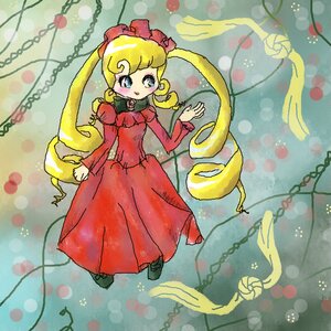 Rating: Safe Score: 0 Tags: 1girl auto_tagged blonde_hair blue_eyes dress flower full_body image long_hair long_sleeves looking_at_viewer polka_dot polka_dot_background red_dress shinku smile solo User: admin