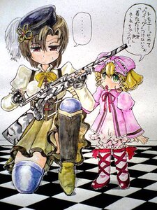 Rating: Safe Score: 0 Tags: ... 3girls animal_ears argyle argyle_background argyle_legwear black_rock_shooter_(character) blonde_hair board_game boots bowtie brown_hair bunny_ears checkered checkered_background checkered_floor checkered_kimono checkered_scarf checkered_shirt checkered_skirt chess_piece dress female_saniwa_(touken_ranbu) fingerless_gloves flag floor gloves gun hat himekaidou_hatate hinaichigo holding_flag image instrument knight_(chess) mirror multiple_girls on_floor perspective plaid_background race_queen red_eyes reflection reflective_floor ribbon role_reversal short_hair solo thighhighs tile_floor tile_wall tiles traditional_media vanishing_point violin weapon User: admin