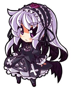 Rating: Safe Score: 0 Tags: 1girl blush chibi commentary_request dress flower frills full_body gothic_lolita hairband image lolita_fashion lolita_hairband long_hair long_sleeves pantyhose purple_eyes ribbon rikumaru rose rozen_maiden silver_hair simple_background solo standing striped suigintou very_long_hair white_background wings User: admin
