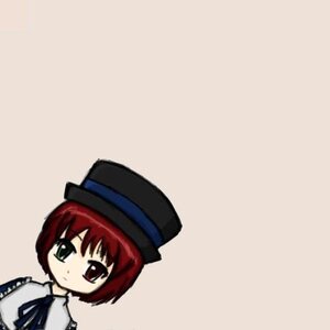 Rating: Safe Score: 0 Tags: 1girl bangs hat image long_sleeves looking_at_viewer red_eyes red_hair ribbon short_hair simple_background solo souseiseki top_hat upper_body User: admin