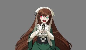 Rating: Safe Score: 0 Tags: 1girl :d black_ribbon brown_hair dress frills green_dress green_eyes heterochromia image long_hair long_sleeves looking_at_viewer open_mouth red_eyes smile solo suiseiseki transparent_background very_long_hair User: admin