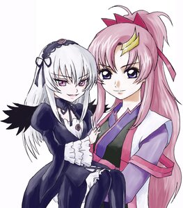 Rating: Safe Score: 3 Tags: 2girls artist_request auto_tagged black_wings crossover dress frills gundam gundam_seed hairband image lacus_clyne long_hair long_sleeves multiple_girls parody pink_eyes pink_hair purple_eyes ribbon rozen_maiden silver_hair smile solo suigintou tanaka_rie voice_actor_connection wings User: admin