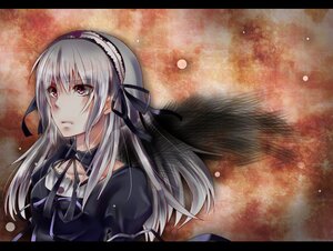 Rating: Safe Score: 0 Tags: 1girl black_border black_ribbon black_wings collarbone dress flower frills hairband image juliet_sleeves letterboxed long_hair long_sleeves looking_at_viewer puffy_sleeves ribbon rose silver_hair solo suigintou upper_body wings User: admin