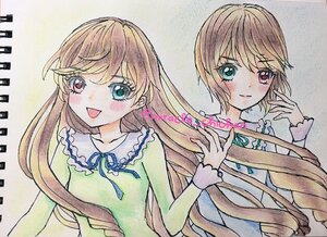 Rating: Safe Score: 0 Tags: 2girls blonde_hair brown_hair green_eyes heterochromia image long_hair looking_at_viewer multiple_girls open_mouth pair red_eyes ribbon short_hair siblings sisters smile souseiseki suiseiseki traditional_media twins watercolor_(medium) User: admin