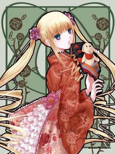 Rating: Safe Score: 0 Tags: 1girl art_nouveau artist_request blonde_hair blue_eyes drill_hair floral_print flower frills gathers green_background hagoita hair_flower hair_ornament image japanese_clothes kimono kunkun lolita_fashion long_hair looking_at_viewer looking_back new_year paddle red_kimono rozen_maiden shinku solo stuffed_animal twin_drills twintails very_long_hair User: admin