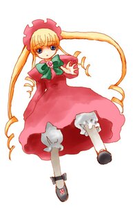 Rating: Safe Score: 0 Tags: 1girl blonde_hair bloomers blue_eyes bonnet bow bowtie dress drill_hair full_body green_bow hat image long_hair long_sleeves looking_at_viewer red_dress shinku shoes simple_background solo standing twin_drills twintails underwear very_long_hair white_background white_bloomers User: admin
