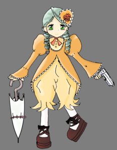 Rating: Safe Score: 0 Tags: 1girl dress drill_hair flower frills full_body green_eyes green_hair image kanaria long_hair long_sleeves puffy_sleeves shoes smile solo standing transparent_background twin_drills wide_sleeves yellow_dress User: admin
