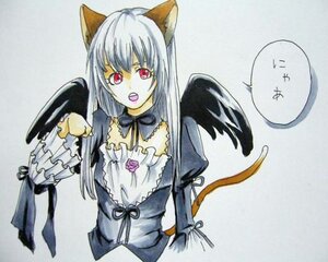Rating: Safe Score: 0 Tags: 1girl angel_wings animal_ears auto_tagged black_wings cat_ears dress feathered_wings flower frills image long_hair long_sleeves open_mouth red_eyes ribbon rose silver_hair simple_background solo suigintou white_wings wings User: admin