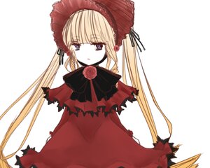 Rating: Safe Score: 0 Tags: 1girl blonde_hair blue_eyes bonnet bow bowtie capelet dress flower image long_hair long_sleeves looking_at_viewer red_dress red_flower rose shinku simple_background solo twintails very_long_hair white_background User: admin