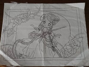 Rating: Safe Score: 0 Tags: 1girl dress flower greyscale hair_ornament image kanaria long_hair monochrome rose solo traditional_media User: admin