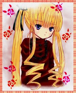 Rating: Safe Score: 0 Tags: 1girl bangs blonde_hair blue_eyes dress drill_hair expressionless image long_hair long_sleeves looking_at_viewer petals red_dress rose_petals shinku sidelocks solo twin_drills twintails upper_body very_long_hair User: admin