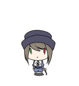 Rating: Safe Score: 0 Tags: 1girl brown_hair chibi dress green_eyes hat heterochromia image long_sleeves red_eyes short_hair simple_background solo souseiseki white_background User: admin