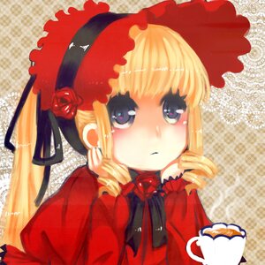 Rating: Safe Score: 0 Tags: 1girl blonde_hair blue_eyes blush bonnet bow drill_hair flower image long_hair long_sleeves red_flower red_rose rose shinku solo twin_drills upper_body User: admin