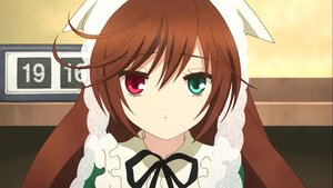 Rating: Safe Score: 0 Tags: 1girl bangs black_ribbon brown_hair dress green_eyes heterochromia image long_sleeves looking_at_viewer neck_ribbon red_eyes ribbon solo suiseiseki upper_body User: admin