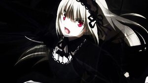 Rating: Safe Score: 0 Tags: 1girl bangs black_dress black_ribbon detached_collar dress frills hairband image long_hair long_sleeves looking_at_viewer open_mouth red_eyes ribbon silver_hair solo suigintou User: admin